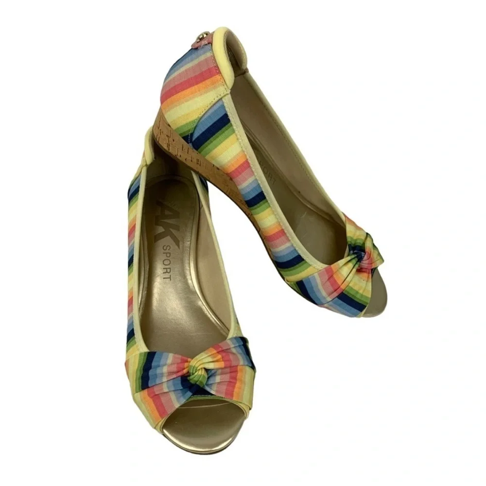 Anne Klein Sport Wedge Open Toe Size 9M